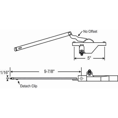 Strybuc Dyad Casement Operator White 36-248-3